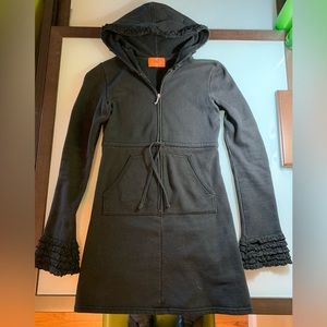 Juicy Couture Long Sleeve Ruffle Hoodie- size small